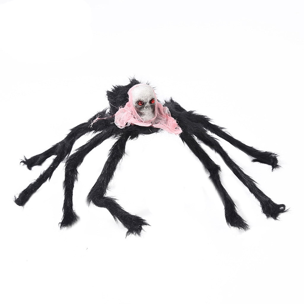 Halloween Decorations Clearance! 30" Super Scary Spider with Skeleton Decor, Halloween Props, Haunted House Party Decor for Yard Indoor Outdoor Classroom - Black
