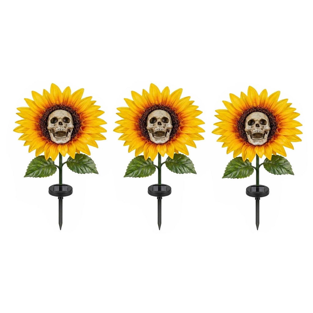 Halloween Artificial Rose Flower with Skull Head, Fake Silk Rose Bouquet, Red or Black Roses with Mini Skull