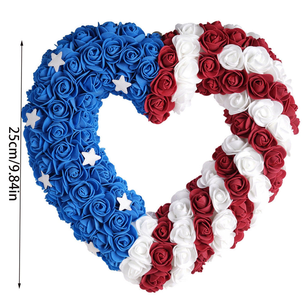 AZXY 4th of July Wreath,Patriotic Wreath,Independence Day Wreaths,Memorial Day Decorations