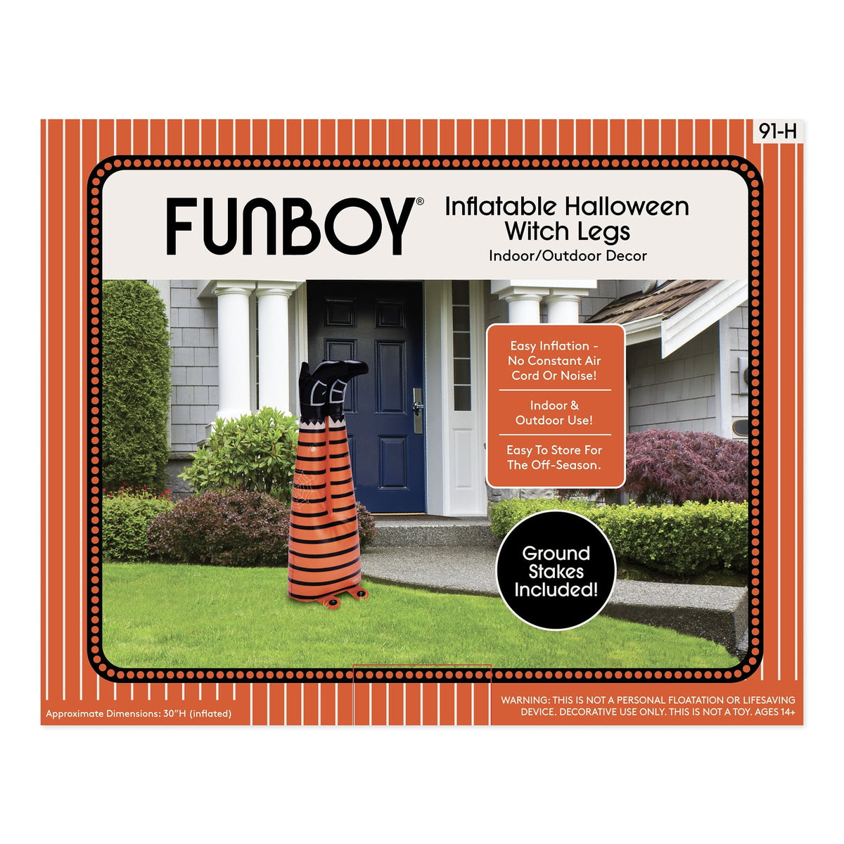 FUNBOY Inflatable Halloween Witch Legs, Indoor/Outdoor Halloween Decor