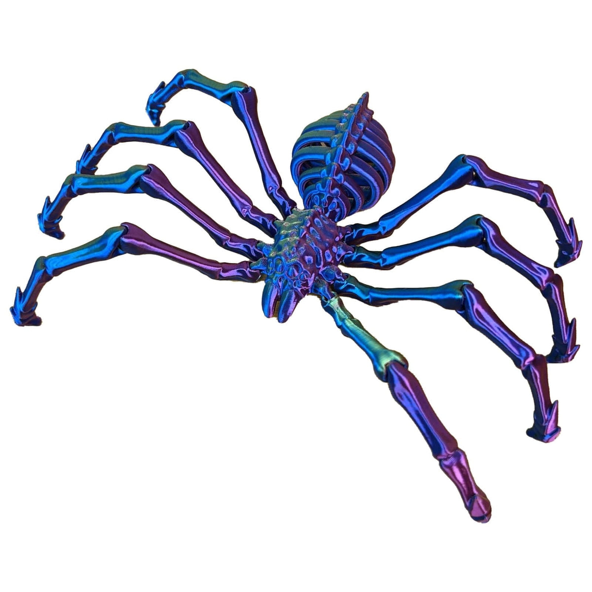 3D Printed Hell Skeleton Wolf Spider, Movable Contraction Spider Toy Ornament, Halloween Spider Decorations, Desktop 3D Printed Wolf Spider Toy for Halloween Decor