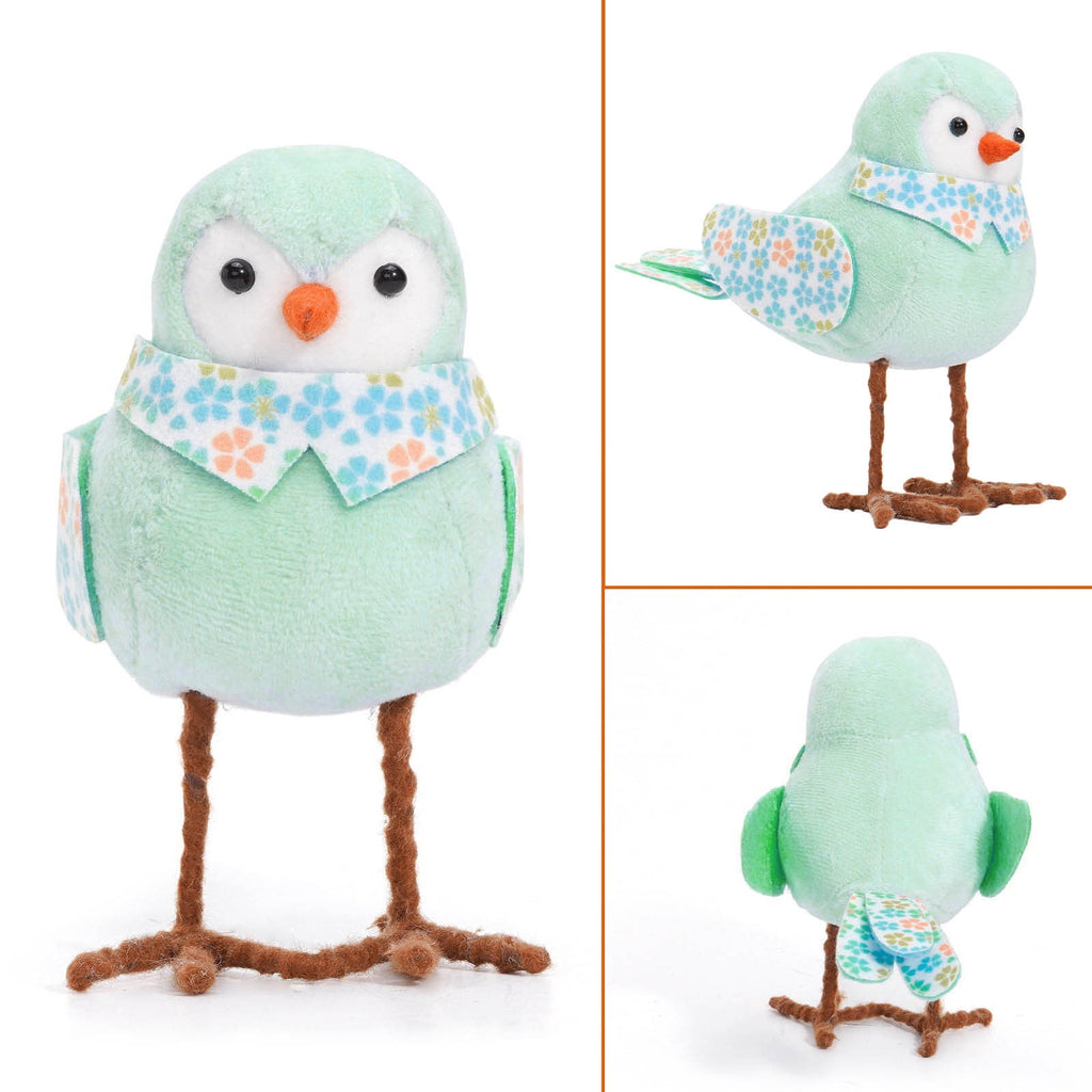 Chanana Easter Plush Bird Decorations Bird Figurines Table Ornament Cute Sparrow Fabric Sparrow Ornaments Centerpieces Table Tiered Tray Fireplace Spring Home Decor Tabletop Holiday Decorations