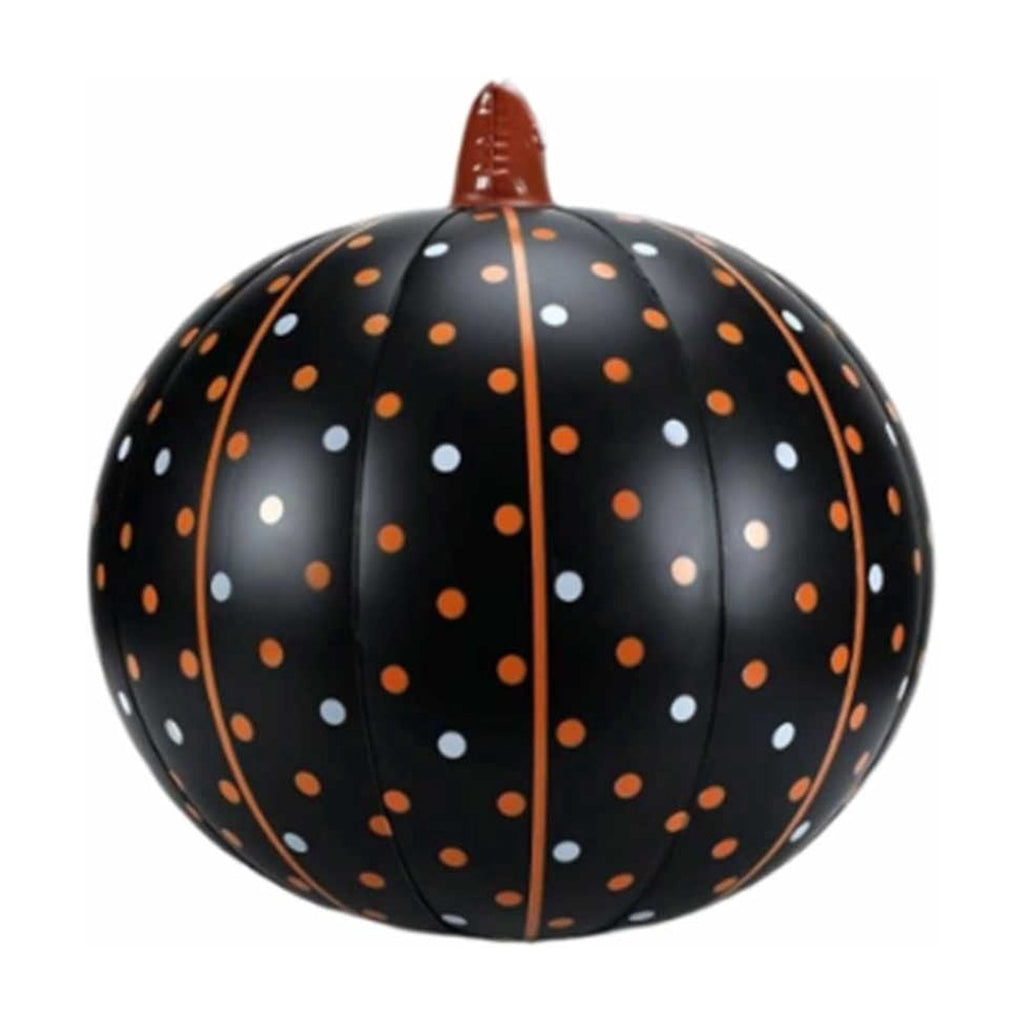 HHJZPR Halloween Pattern Pumpkin Foil Mylar Balloons, Striped Polka Dot Buffalo Plaid Inflatable Pumpkin Ornaments, Fall Farmhouse Party Yard Table Decor Ball
