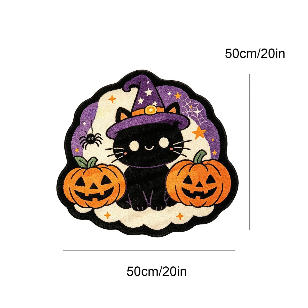 Halloween Door Mat Pumpkin Shaped Non-Absorbent Skidproof Mat 15.75x23.62in Polyester Skidproof & Weather Resistant for Front Door Porch Indoor Outdoor Halloween Door Mat by MPOISVA