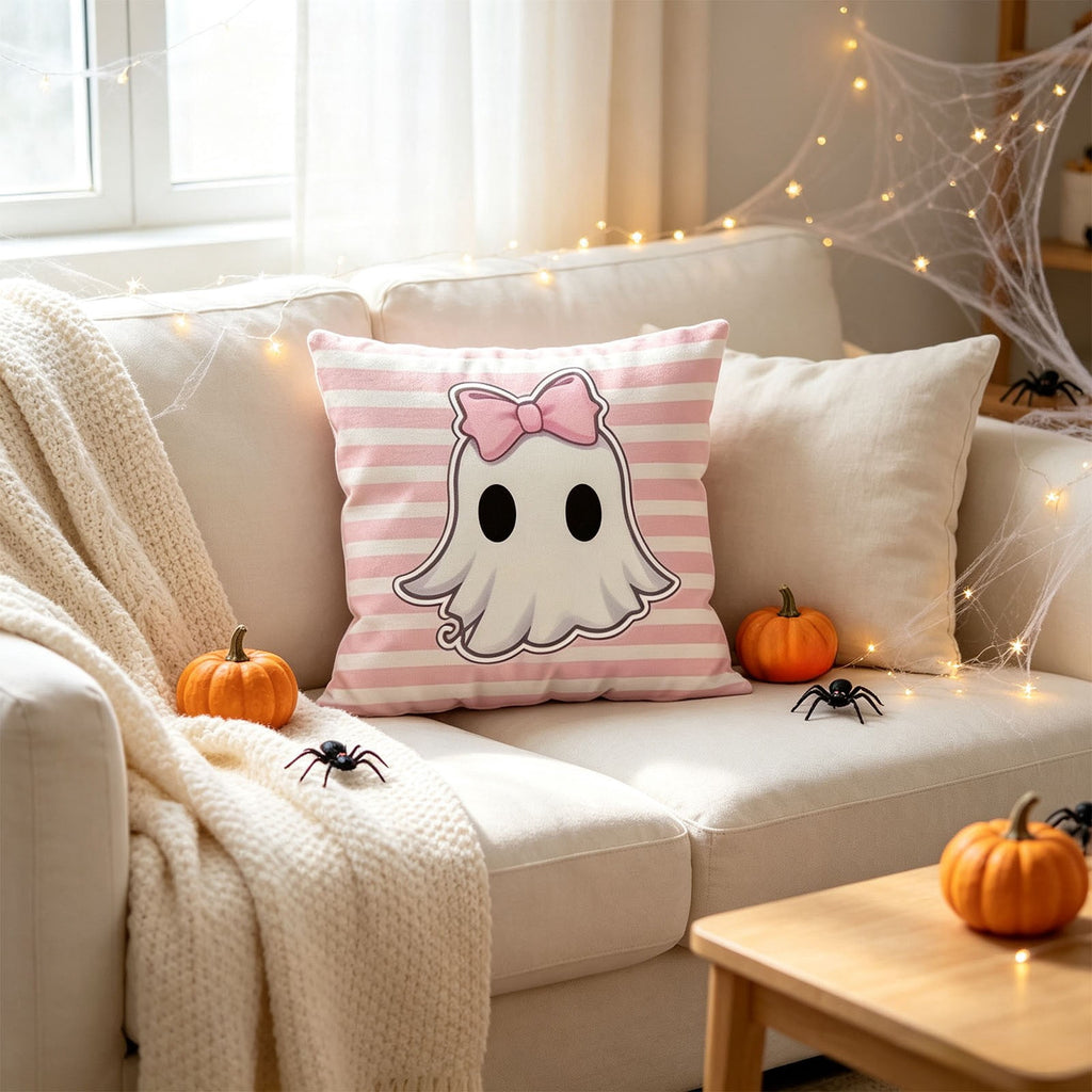 AuroraX Halloween Ghost Decor Outdoor Halloween Decoration Courtyard Tabletop Desktop Haunted Halloween Decoration for Yard Garden Pink