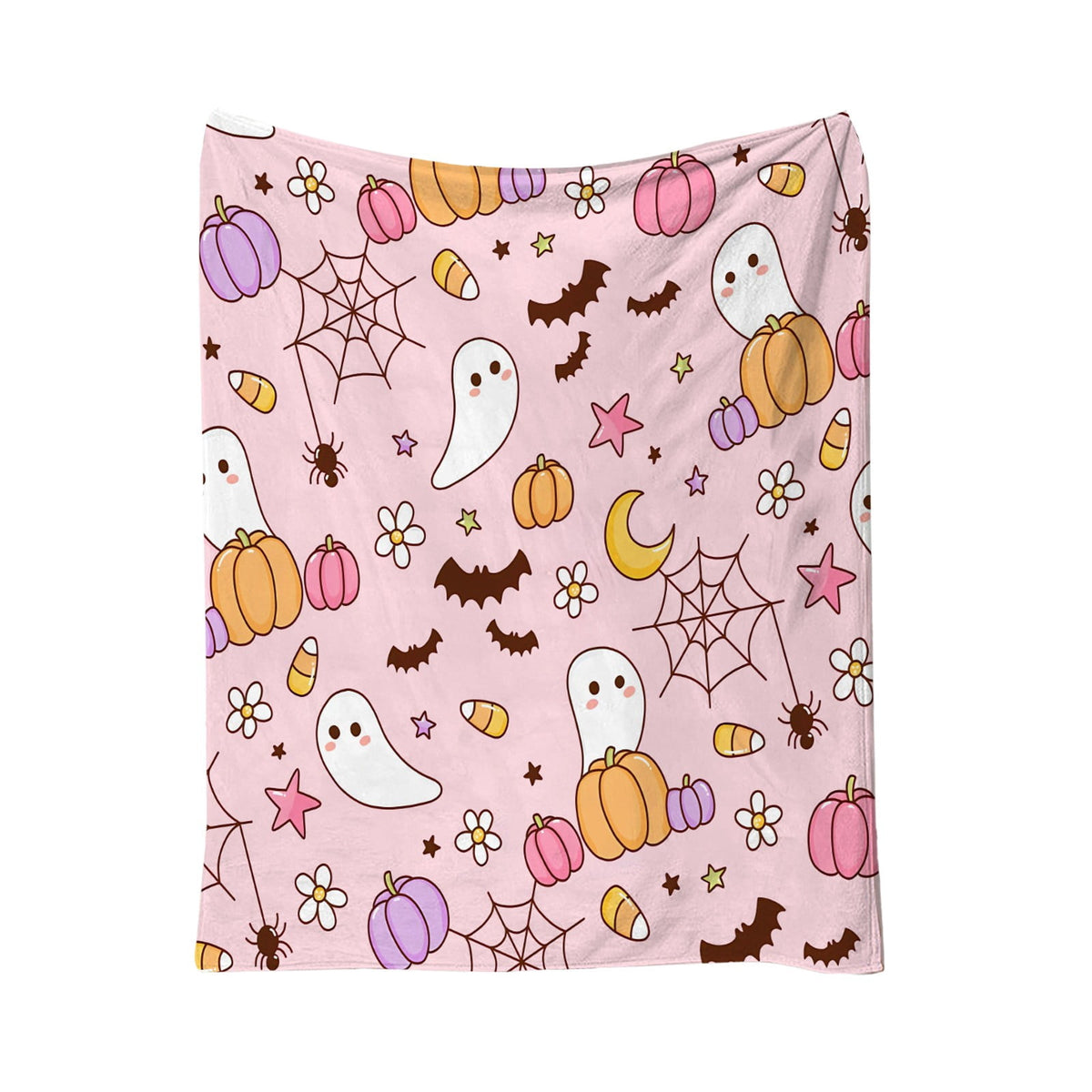 Halloween blanket,Halloween Print Throw Blanket Flannel Soft Cozy Decorative Nap Blanket with Ghost Pumpkin Skull for Office Bedroom Sofa Camping Travel(100x150cm/39x59 Inch),Black