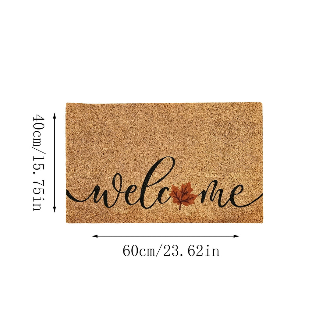 chaungfeng Welcome Fall Door Mat, Seasonal Pumpkin Decorative Doormat, Thick Non-Slip Rugs, for Indoor Outdoor Entrance Floor, Halloween Thanksgiving Decoration (23.6"X15.7")