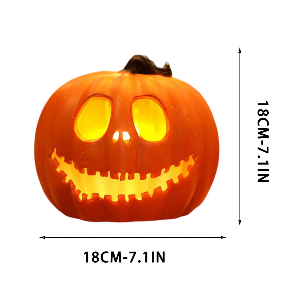 Large Halloween Pumpkin Decoration with Warm LED Light, Blow Molded Plastic for Outdoor Yard Porch Display, Plug and Play or Battery Operated Festive Decor
