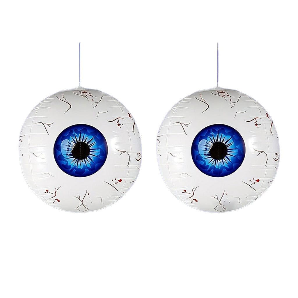 Halloween Decoration Outdoor Clearance Under $5.00!2PCS Halloween Inflatable Eyeball Decorations Bloodshot Eyeball Balloons Set Hanging Horror Eye Ornaments For Halloween Yard Window Party Decor