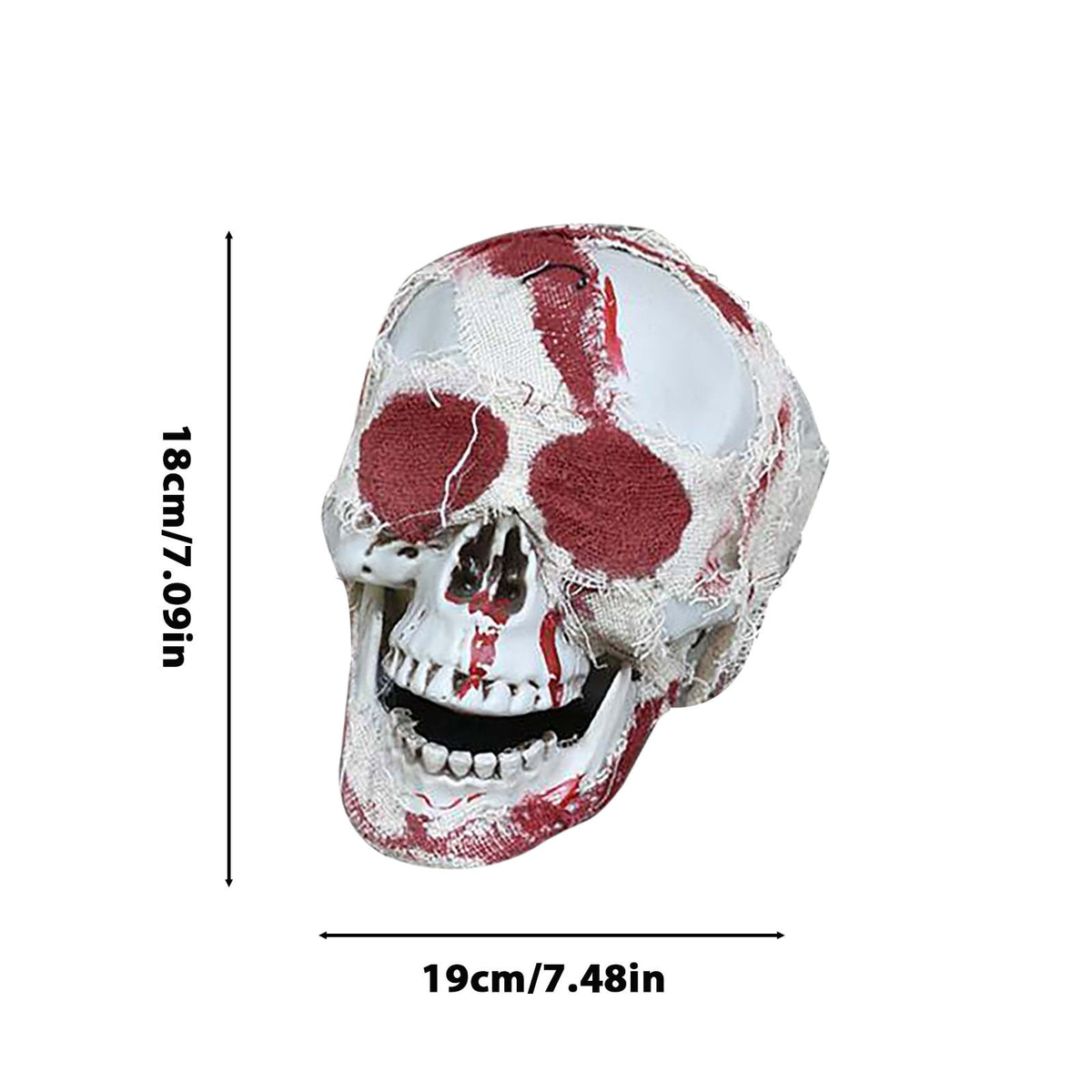 Darzheoy Halloween Skulls Halloween Skeletons Realistic Fake Simulation Human Skull Head Model Halloween Prop Realistic Mini Skeleton Spooky Halloween Decoration