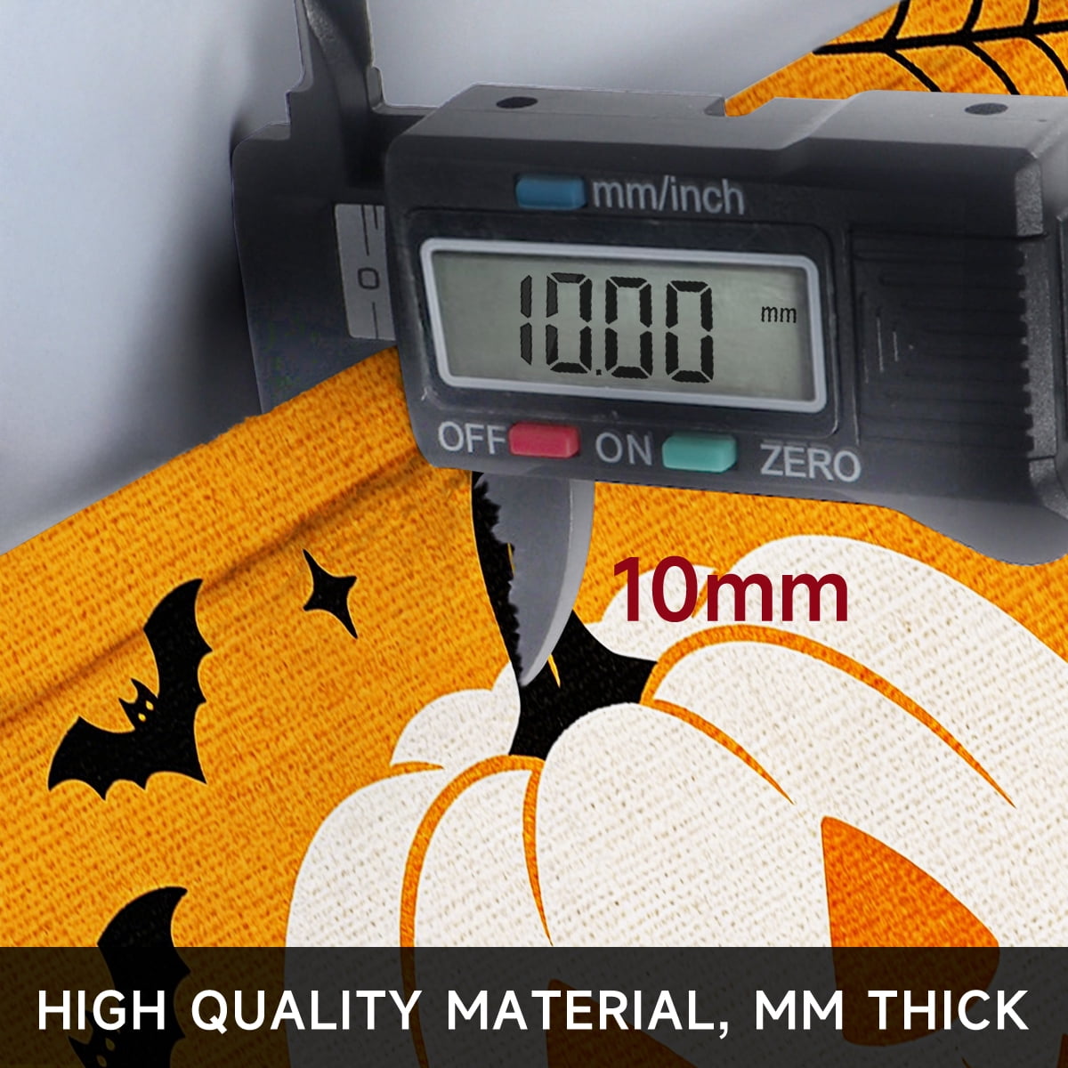 YIMEIS Halloween Orange Ghost Pumpkin Black Cat 1Pc Flannel Mat & Kitchen Rugs,Soft Non-slip,16''×24'' Inches,for Entryway Bathroom