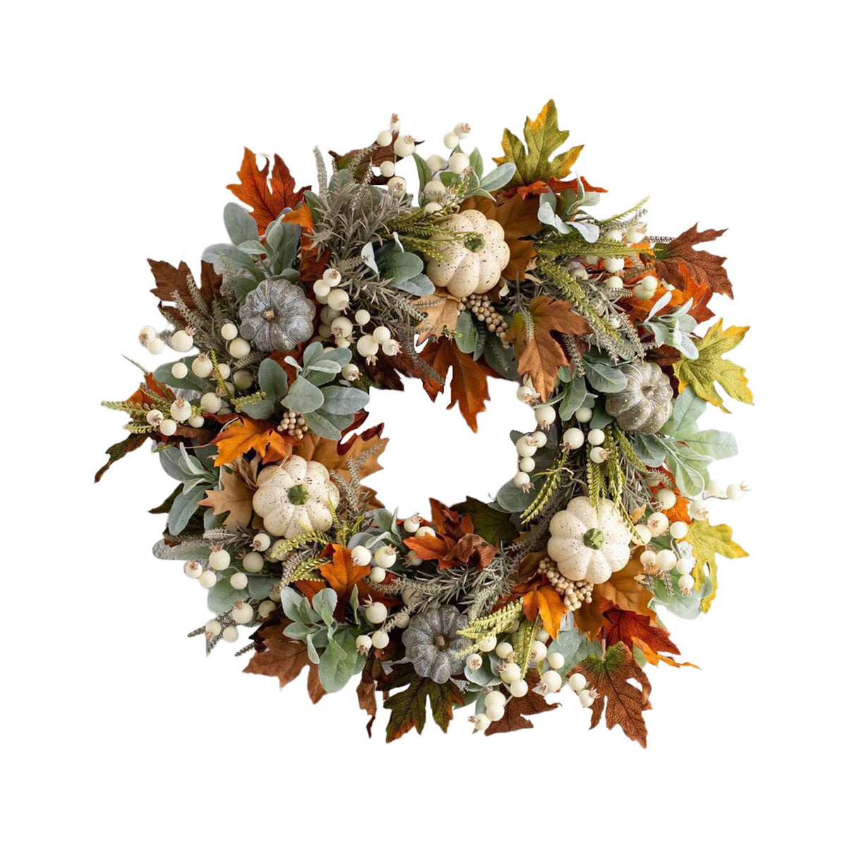 Decorative Wreath! Pumpkin Wreathfall Pumpkin Wreath Fall Year Round Wreath for Front Door Artificial Fall Wreath Fall Front Door Wreath Family Farmhouse Decor and Thanksgiving Wreath