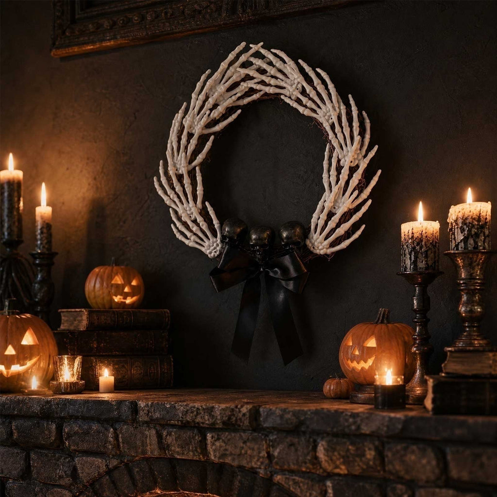 Black Rattan Wall Decoration, Halloween Wicker Bat Art, Indoor and Outdoor Festive Decor, Durable Plastic Material
