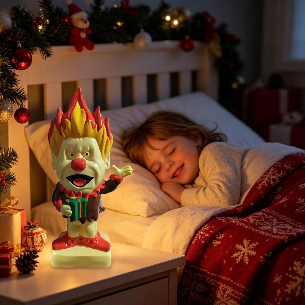 LED Lighted Blow Mold Holiday Figurine Vintage Style Glowing Character Ornament for Halloween Indoor Winter Home Decoration, 12 Inch