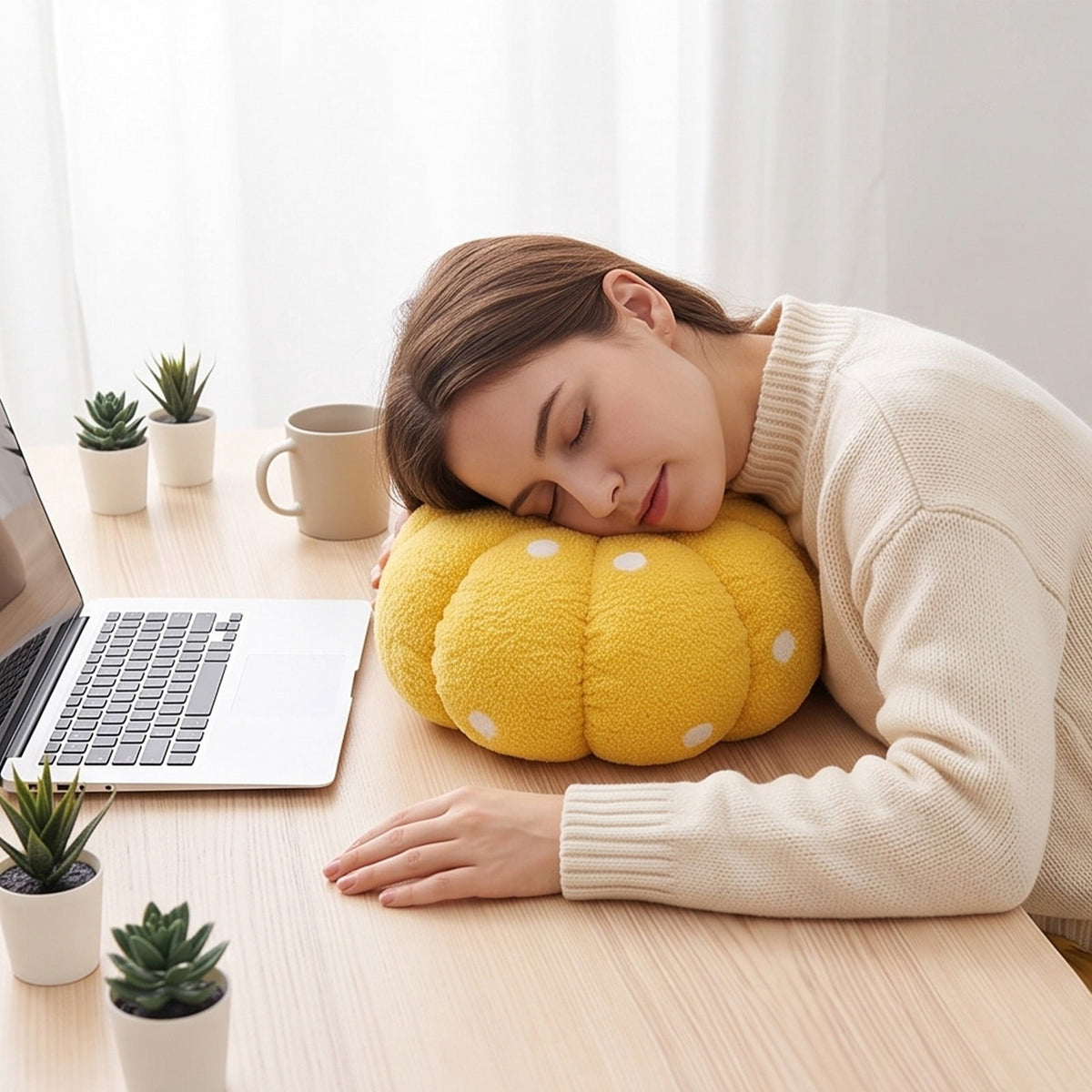 Yhmxh Soft Fluffy Pumpkin Throw Pillow, 3D Plush Sherpa Stuffed Pumpkin Cushion Decor, Cute Autumn Harvest Pumpkin Shaped Plush Toy for Sofa Couch Bed Farmhouse Thanksgiving Halloween Party Decor