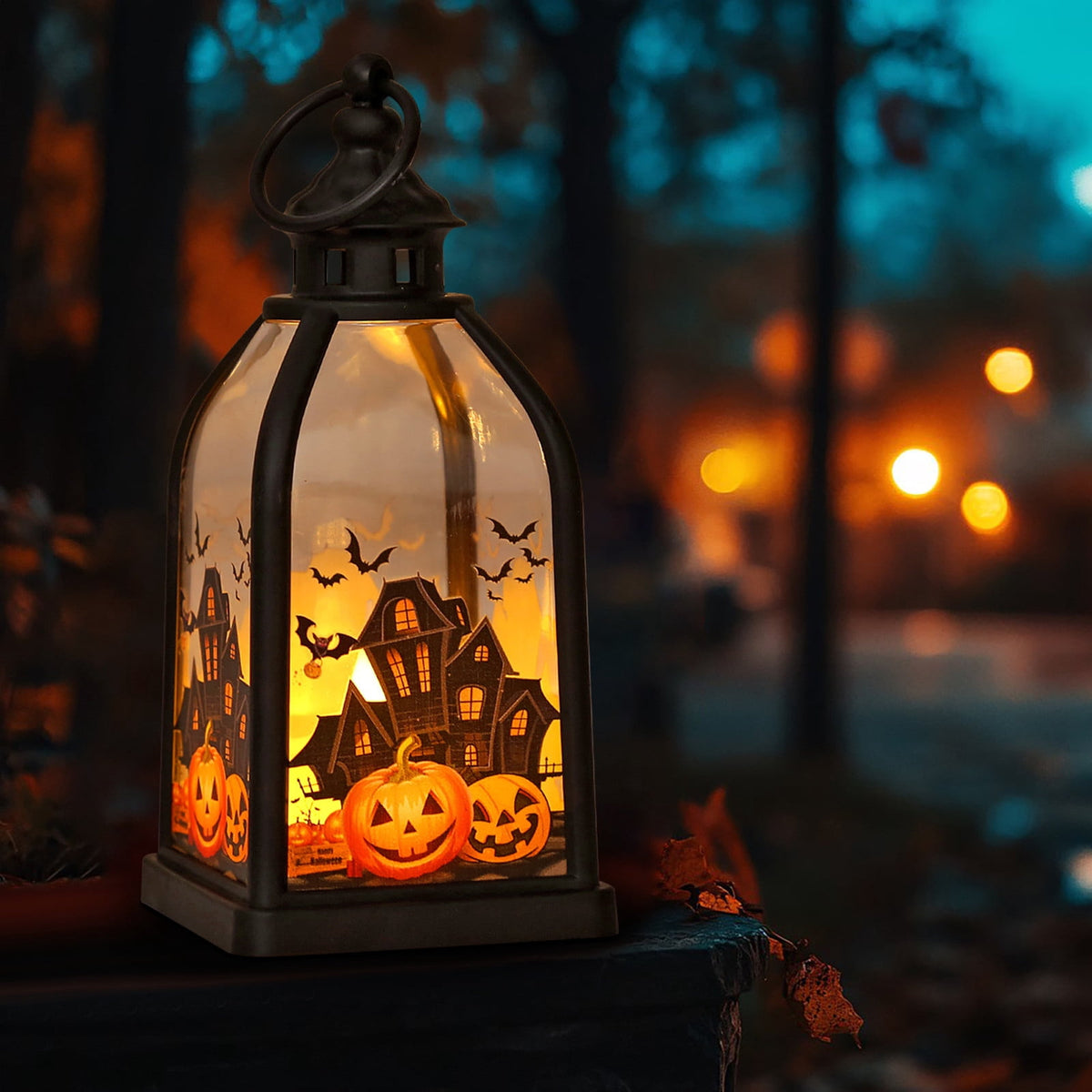 XGFHYJEH Halloween Decorations LED Candle Lights, 3pc Pumpkin Lantern, Halloween Indoor Decor, Halloween Table Decoration Ornament for Home Room Party