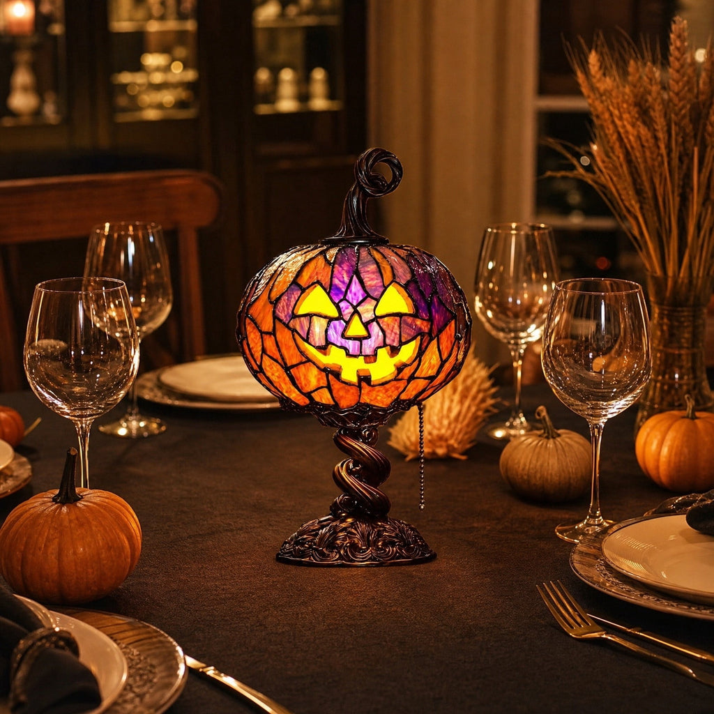 BZPIZ Witch Hat Lamp Handcrafted Retro Resin Stained Witch Hat Desk Lamp Halloween Home Decor Gothic Wizard Hats Night Light for Bedroom & Bookshelf
